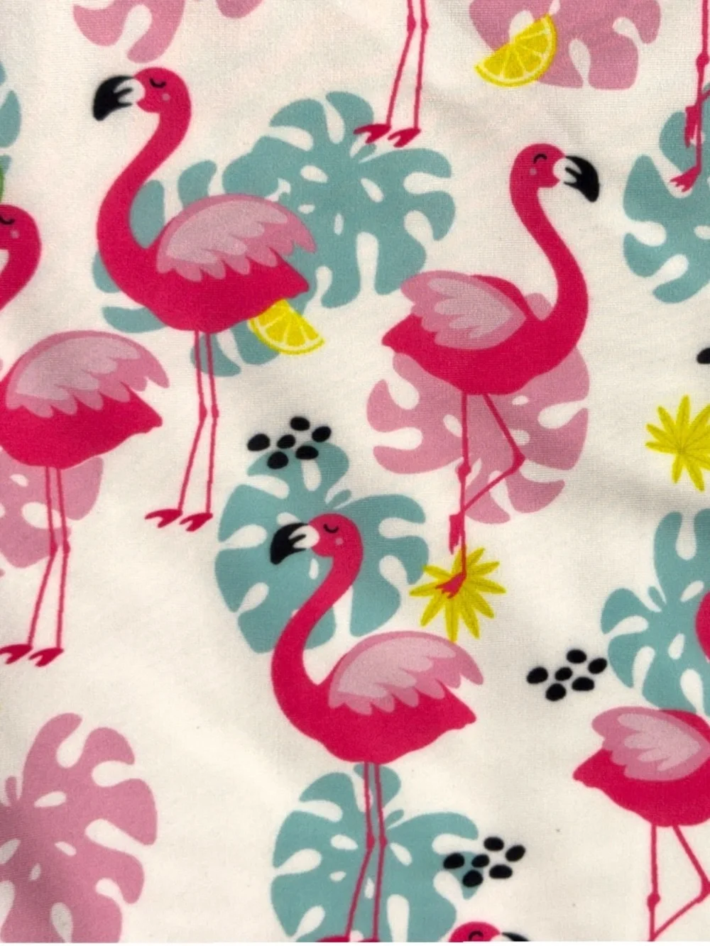Girls Flamingo Rash Guard Swim Top Pink Tropical Short Sleeve US 12